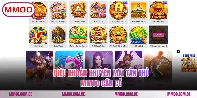 Điều khoản khuyến mãi tân thủ MMOO cần có